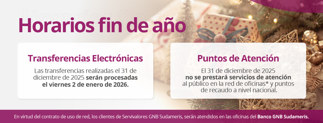 Horarios Fin de Año