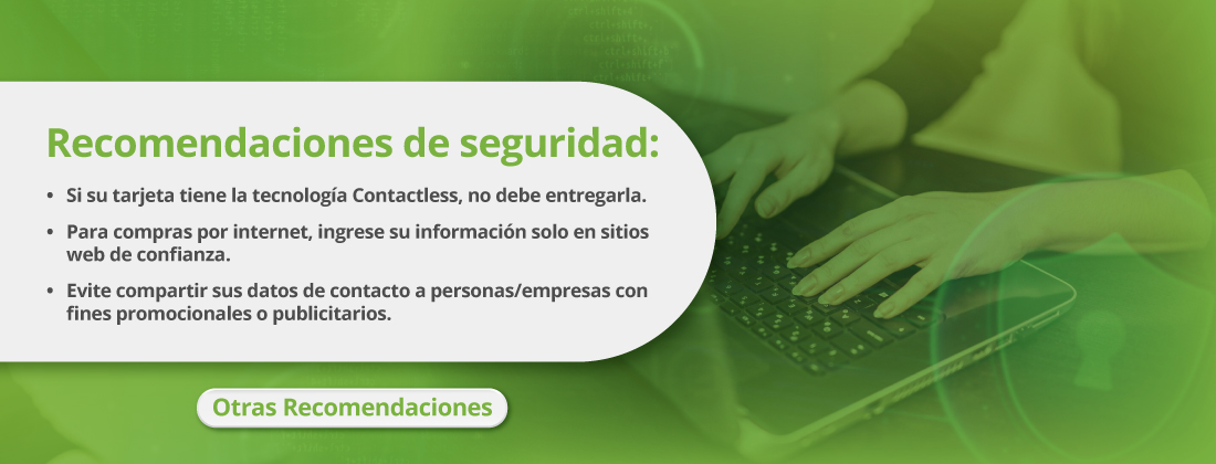 Recomendaciones de seguridad: