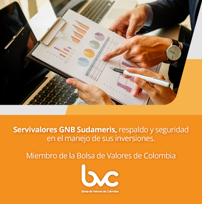 Servivalores GNB Sudameris, respaldo y seguridad en el manejo de sus inversiones.